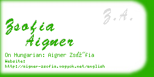 zsofia aigner business card